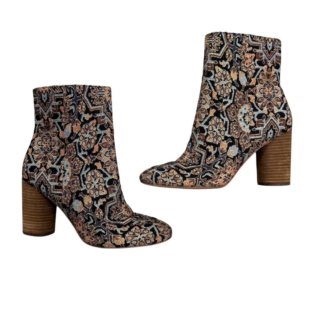 Sam Edelman for Anthropologie Corra Tapestry Ankle Boots Sz 7 - Picture 4 of 16